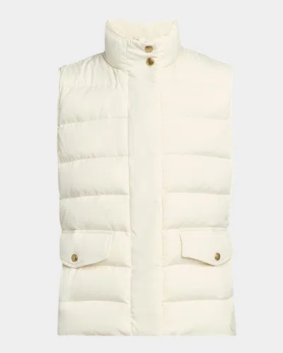 Moncler Besset Down Puffer Vest In White