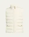 Moncler Besset Quilted Flap-pocket Gilet In White