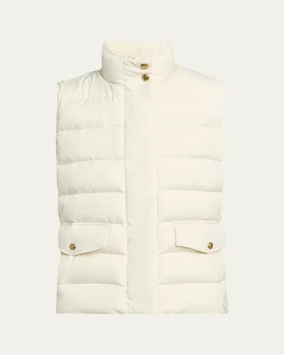 Moncler Besset Down Puffer Vest In White