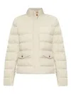 Moncler Bessettes Short Down Jacket In Neutral