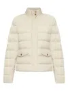 Moncler Bessettes Short Down Jacket In Neutral
