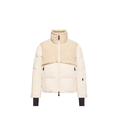 Moncler Bessin Fringed Insulated Ski Jacket, Women, Beige, Size: 0 In Neutral