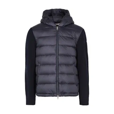 Moncler Bi-material Jacket In Black