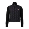 Moncler Bi-material Jacket In Black