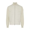 Moncler Bi-material Jacket In Off-white