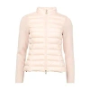 Moncler Wool Quilted Cardigan In Pink