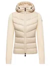 Moncler Padded Fleece Sweatshirt With Zip And Hood In Neutral