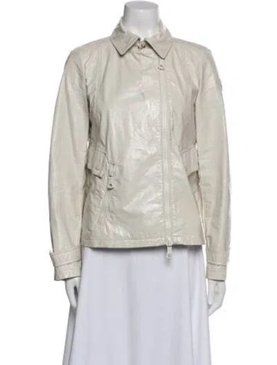 Pre-owned Moncler Biker Jacket In Neutral