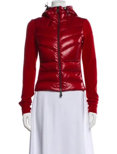 Pre-owned Moncler Biker Jacket In Red
