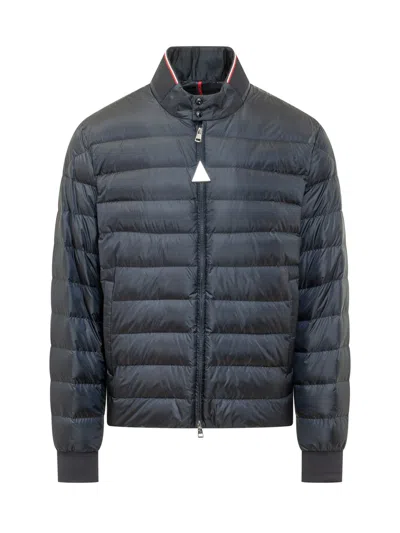 Moncler Biker Rigel Down Jacket - Ss26 Edition In Blue