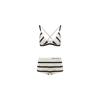Moncler Bikini Rayé En Bouclé In White
