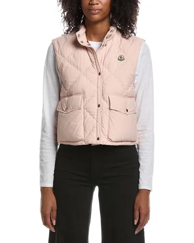 Moncler Biois Down Vest In Neutral