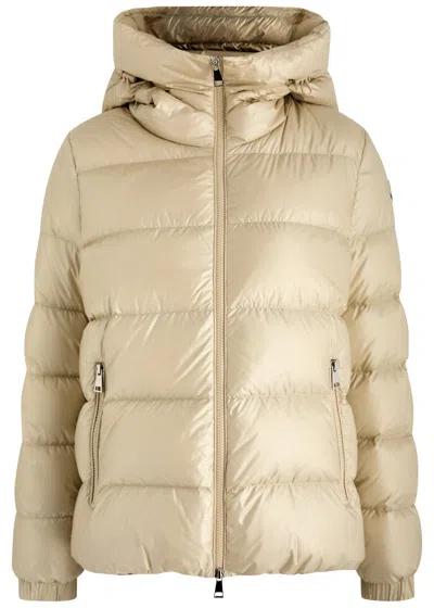 Moncler Biron Quilted Shell Jacket In Ivory