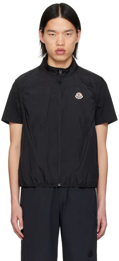 Moncler Black Arashi Vest In Black 999