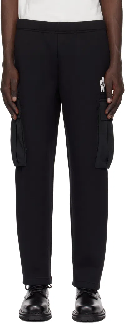 Moncler Black Archivio Creativo Sweatpants In 998 - Black Gray
