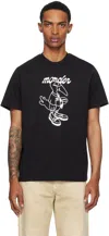 Moncler Cotton T-shirt Featuring Graphic Print In Black