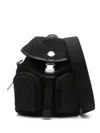 Moncler Black Backpack With Logo In Black