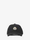 Moncler Black Baseball Cap In Black