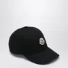 Moncler Logo Patch Baseball Cap In Black