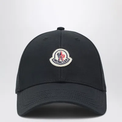 Moncler Black Baseball Cap With Logo