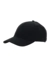 Moncler Black Baseball Cap With Patch Logo On The Front In Cotton Man In Black