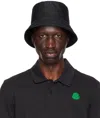 Moncler Black Bonded Bucket Hat In Not Found 999