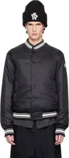 Moncler Bouchet Reversible Padded Bomber Jacket In Black