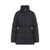 Moncler Quilted Jacket With High Collar And Pockets In Black