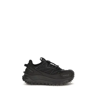 Moncler Black Calf Leather Bos Taurus Athletic Sneakers