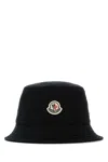 Moncler Cotton Blend Bucket Hat In Black