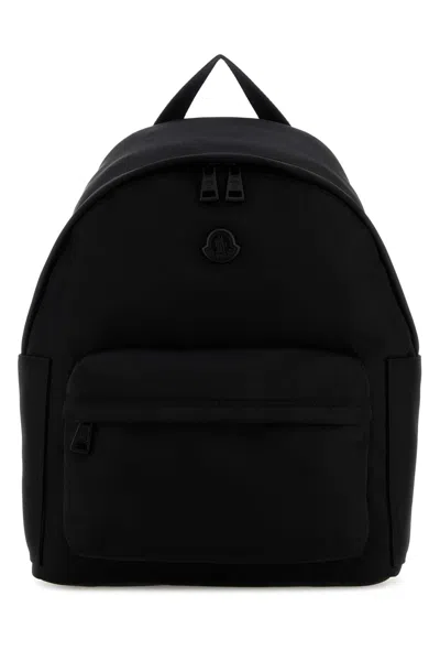 Moncler Black Canvas New Pierrick Backpack In Gray