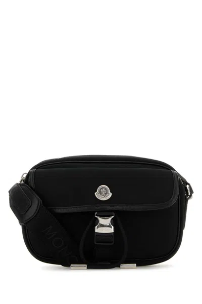 Moncler Black Canvas New Trick Crossbody Bag In 999