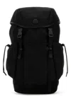 Moncler Canvas Tech Backpack With Front And Side Pockets In 999