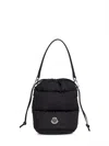 Moncler Caradoc Fabric Bucket Bag With Adjustable Strap In Black