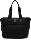 Moncler Black Caradoc Down Tote In 999 Black
