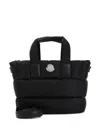 Moncler Mini Caradoc Black Polyamide Tote Bag In Black