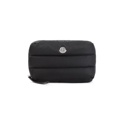 Moncler Black Caradoc Polyamide Wash Bag In Purple