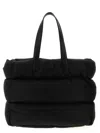 Moncler Padded Tote Bag Adjustable Shoulder Strap In Black