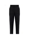 Moncler Black Cargo Pants In Black