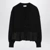 Moncler Black Cashmere-blend Cardigan In Black