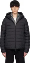 Moncler Hadar Quilted Shell Hooded Down Jacket In 999 - Black