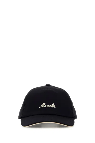 Moncler Black Cotton Baseball Cap
