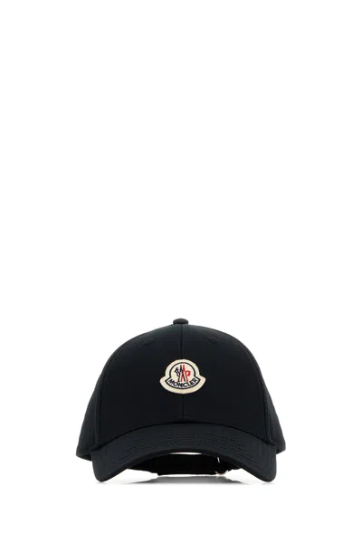 Moncler Black Cotton Baseball Cap