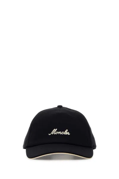 Moncler Black Cotton Baseball Cap