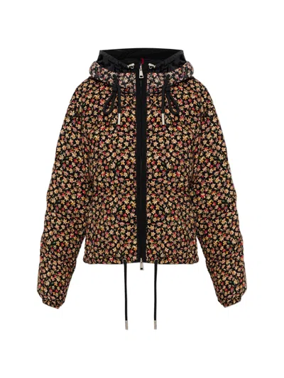 Moncler Black Cotton Becfigue Jacket In Multi