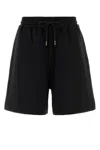 Moncler Black Drawstring Track Shorts In Black