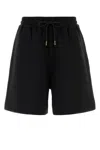 Moncler Black Drawstring Track Shorts In 999
