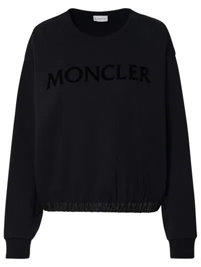 Moncler Black Cotton Blend Sweatshirt
