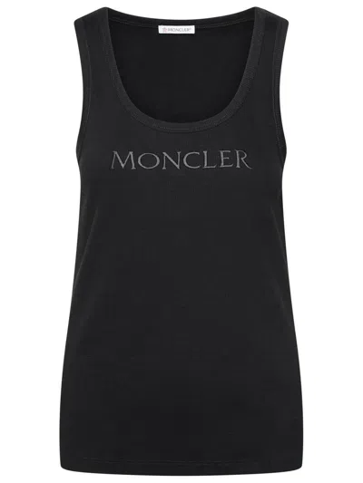 Moncler Black Cotton Blend Tank Top