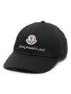 MONCLER BLACK COTTON CAP